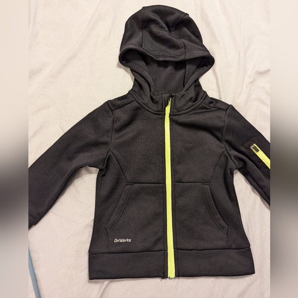 3T athletic zip up hooded jacket